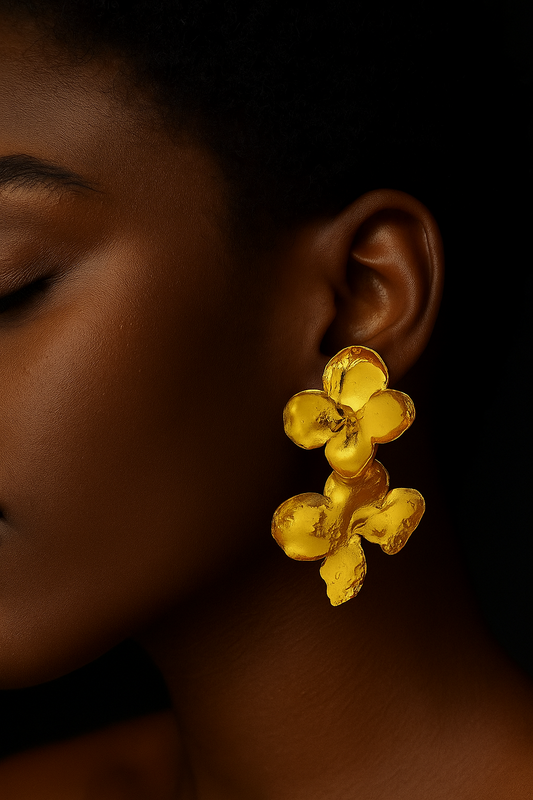 Brincos Hortênsias Naturais