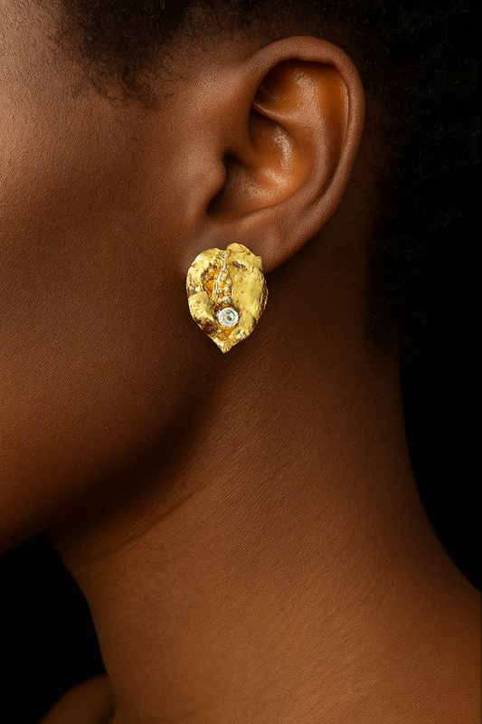 Brincos com Pétalas de Bougainvillea.